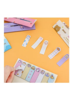 Excefore Cute Animal Paper Bookmarks, Cartoon Cat Anime Reading Bookmarks, Funny Stationery Bookmarks, Self-Stick Tab Bookmark Marker Pad, for Office School (5 Styles *2)  - Image 3