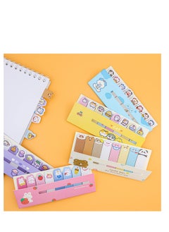 Excefore Cute Animal Paper Bookmarks, Cartoon Cat Anime Reading Bookmarks, Funny Stationery Bookmarks, Self-Stick Tab Bookmark Marker Pad, for Office School (5 Styles *2)  - Image 4