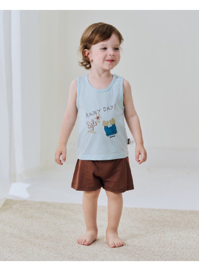 Tongtai Baby Vest Set Summer Pure Cotton Infant Clothing Children's Outing Top Pants Boys Girls Shorts - Image 1