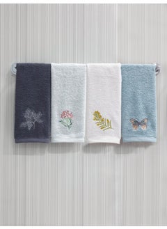 Tanem Home Embroidered Cotton Towel Set of 4 40x60 Cm 