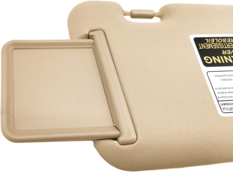 SAILEAD Left Driver Side Sun Visor Replacement Compatible with Toyota Highlander 2008 2009 2010 2011 2012 2013 with Light 74320-48490-E0, Beige - Image 4