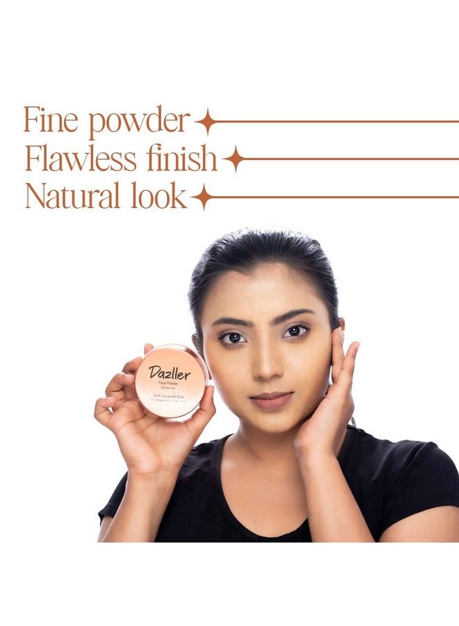 DAZLLER Loose Compact Powder, For Setting Makeup, Featherlight Sheer Finish, Oil-Control, Added Sunscreen, 30G-Honey R31 - Image 4