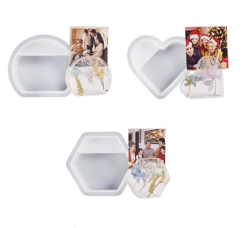 Artool ARTOOL Multi Shape Resin Art Mold Decorative DIY Phone Holder Card Holder Mold Epoxy UV Resin Mobile Stand Mould Set of 3 (B13)  - Image 1