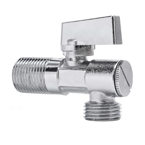 NOENNULL Angle Stop Valve Brass Angle Stop Valve 14 Quarter Turn G12in Inlet G12in Outlet Water Shut Off for Water Sink Bathroom Toilet Kitchen Faucet - Image 1