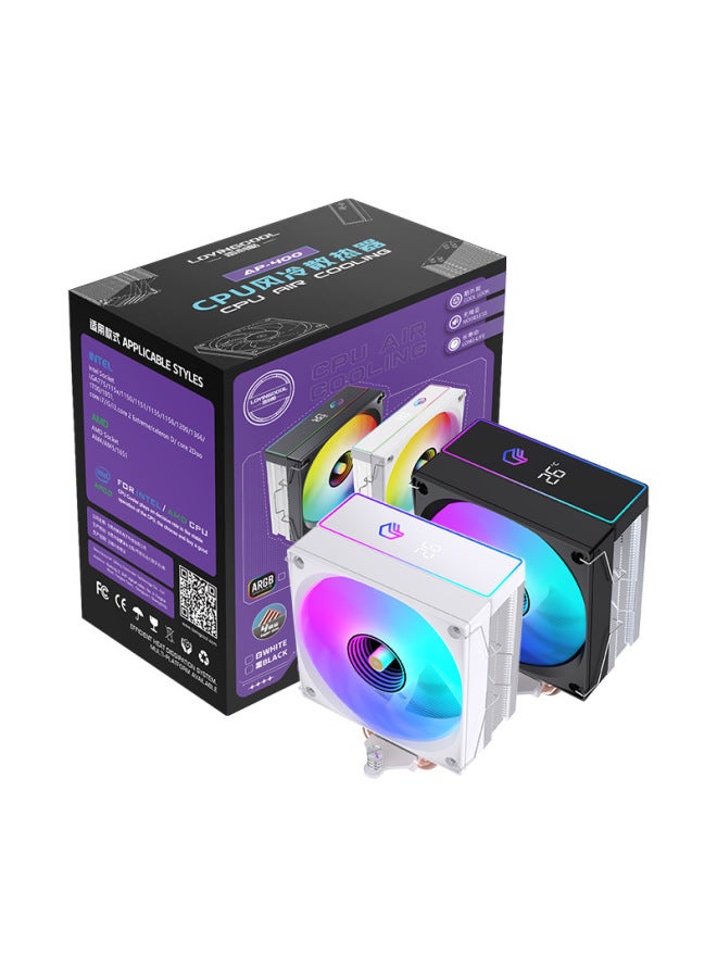LOVINGCOOL Desktop Computer Temperature-controlled Argb Air-cooled Full-platform Amd Cooling Fan With Four Copper Pipes Cpu Cooler With Digital Display Design - Image 5