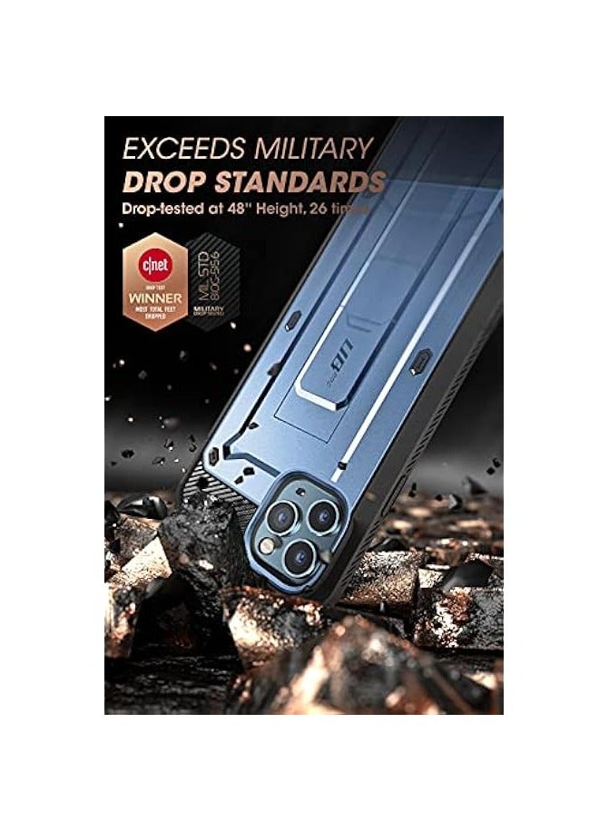 SUPCASE Unicorn Beetle Pro Series Case Designed For iPhone 13 Pro, 6.1" (2021 Release), Full-Body Rugged Holster Case With Built-in Screen Protector & Kickstand & Belt-Clip - Tilt - Image 3