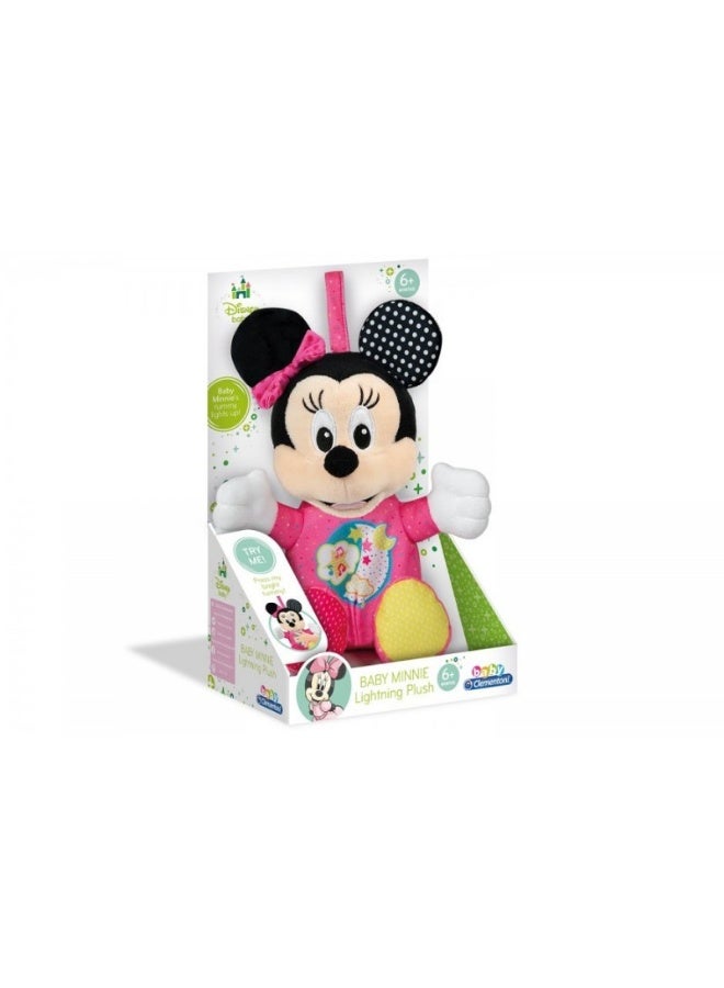 Clementoni Disney Baby Minnie Mouse Lightning Interactvie Plush Toy | Soft Toy | Early Learning Toy | Helps with Motor Skill Development | Sensory Development | Perfect Gift for Baby and Toddler