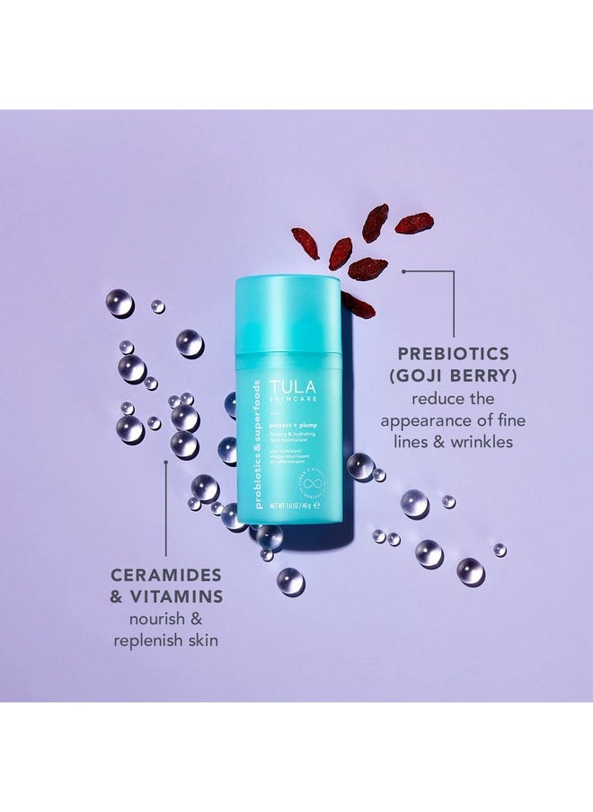 TULA TULA Skin Care Protect + Plump Firming & Hydrating Face Moisturizer - Skincare-First, Daily Ageless Moisturizer, Minimizes the Look of Wrinkles & Fine Lines, 1.6 oz.  - Image 4
