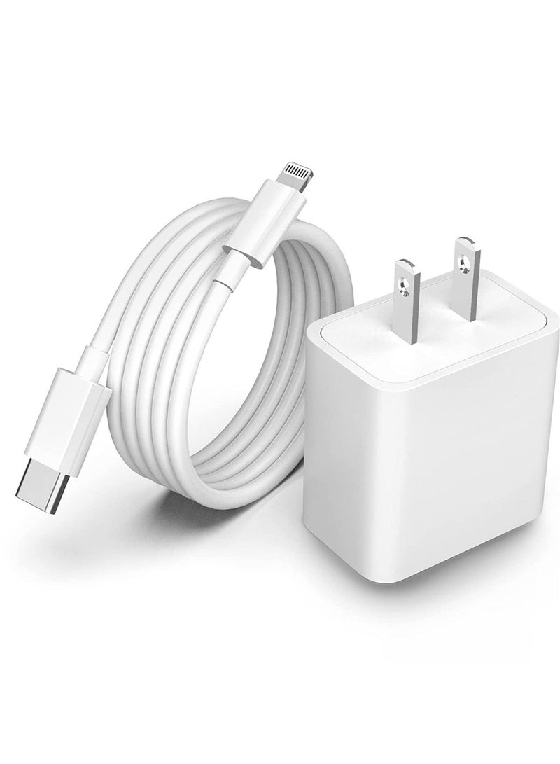 MUNTAQI iPhone Fast Charger Cable【Apple MFi Certified】20W PD USB C Wall Charger Type C Power Adapter Lightning Cable Fasting Charging Plug Compatible with iPhone 12/12 Pro/11/XS/Max/XR/X/8 Plus/SE Pad - Image 2