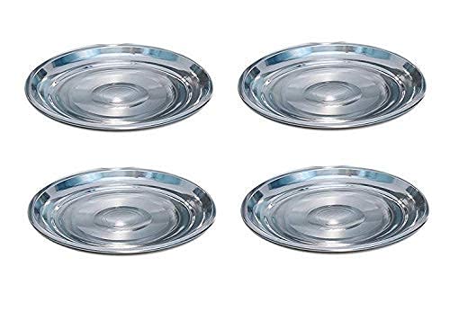 Servezee Stainless Steel Quarter Plates - Set of 4 - Size : 7" - Image 1