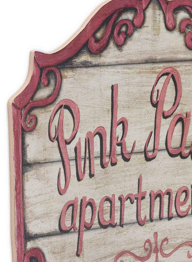 Open Road Brands Coraline Pink Palace Apartments Decorative Wood Wall Decor - Vintage Coraline Sign for Home - Image 4
