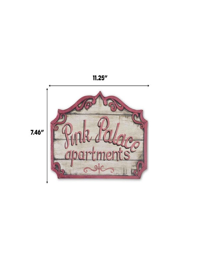 Open Road Brands Coraline Pink Palace Apartments Decorative Wood Wall Decor - Vintage Coraline Sign for Home - Image 5