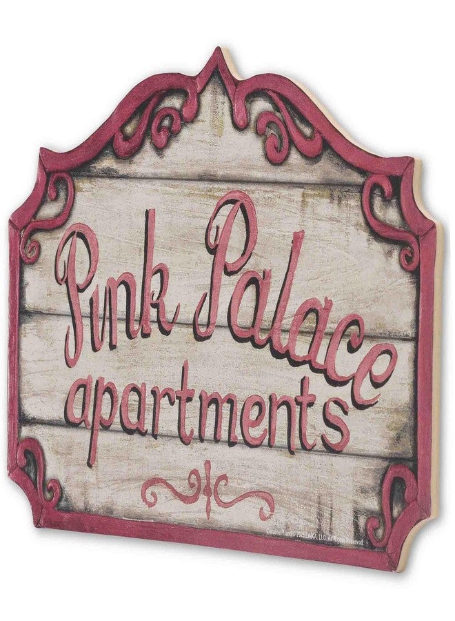 Open Road Brands Coraline Pink Palace Apartments Decorative Wood Wall Decor - Vintage Coraline Sign for Home - Image 2