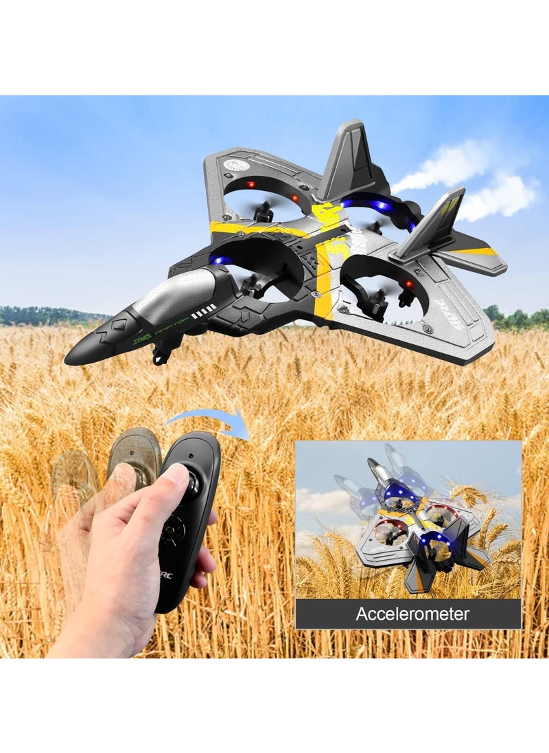 Chillspace 4DRC V17 Remote Control Airplane 2.4G for Kids Adults Drone Hobby, Remote Control Plane Fighter Jet with Light, 360° Flip Fighter Jet Toy, Gravity Sensing, Stunt Roll, Gifts for Kids Boys  - Image 5