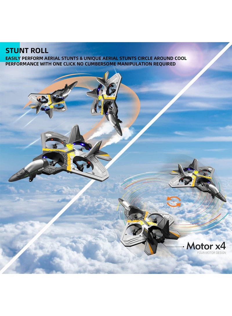 Chillspace RC Aeroplane 2.4GHz RTF Airplane Toy with LED Lights & Dual Batteries - Remote Control Fighter Plane with 360° Flip, Gravity Sensing, Stunt Roll for Beginners, Kids & Adults | Perfect Gift for Remote-Controlled Toys - Image 5