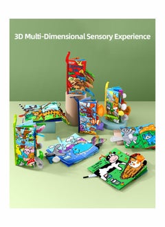 Y&D Baby Cloth Books, Touch & Feel Crinkle Soft for Infants Babies, Toddler Early Educational Interactive Stroller Toys, Girl Boy Gift(Jungle Tails)  - Image 3