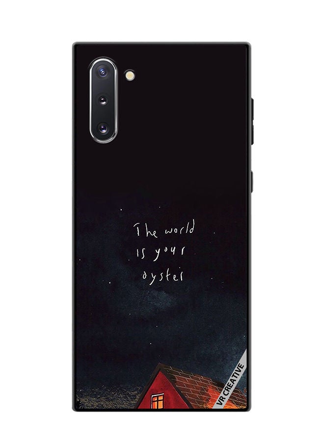 VR CREATIVE غطاء حماية لجهاز سامسونج جالكسي نوت10 5G تصميم العالم هو محارتي متعدد الألوان - Image 1