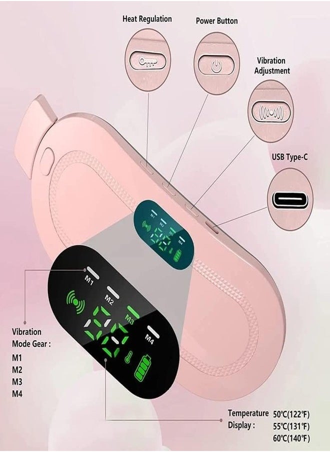 Marrkhor Menstrual һеаtiпɡ Pad Smart Warm Palace Belt Relief Waist Pain Cramps Vibrating Abdominal Mаѕѕаɡеr Electric Waist Belt Device  - Image 4