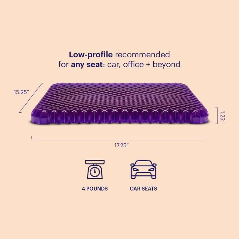 Purple Simply Seat Cushion | Pressure Reducing Grid Designed for Ultimate Comfort | Designed for Cars and Travel | Made in The USA - Image 2