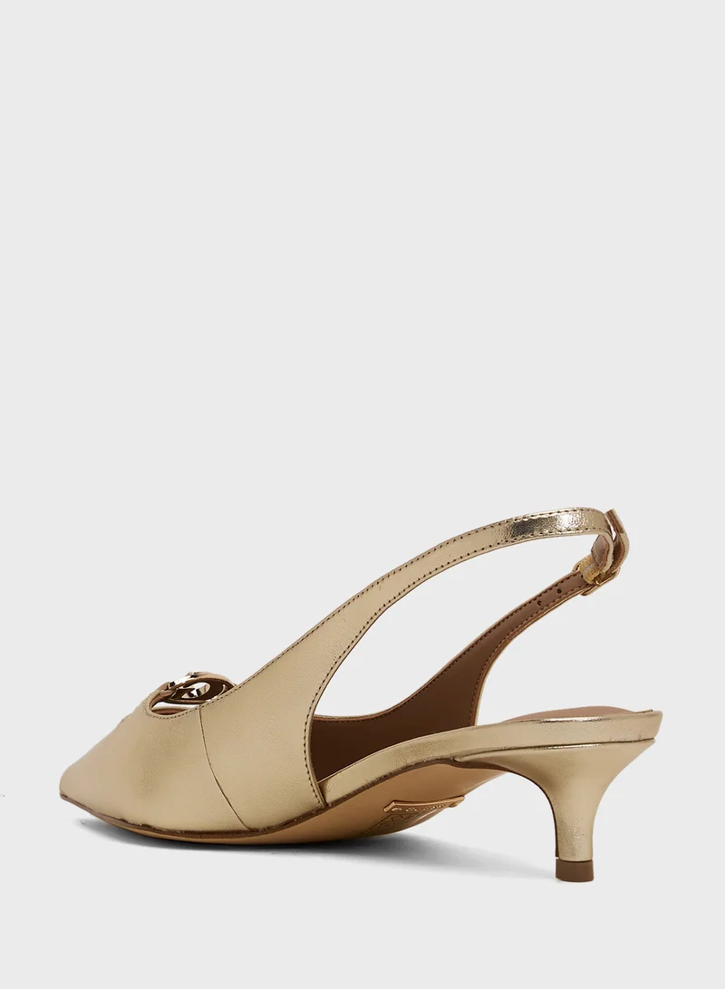 GUESS Pointed Toe Slingback Strap Pumps