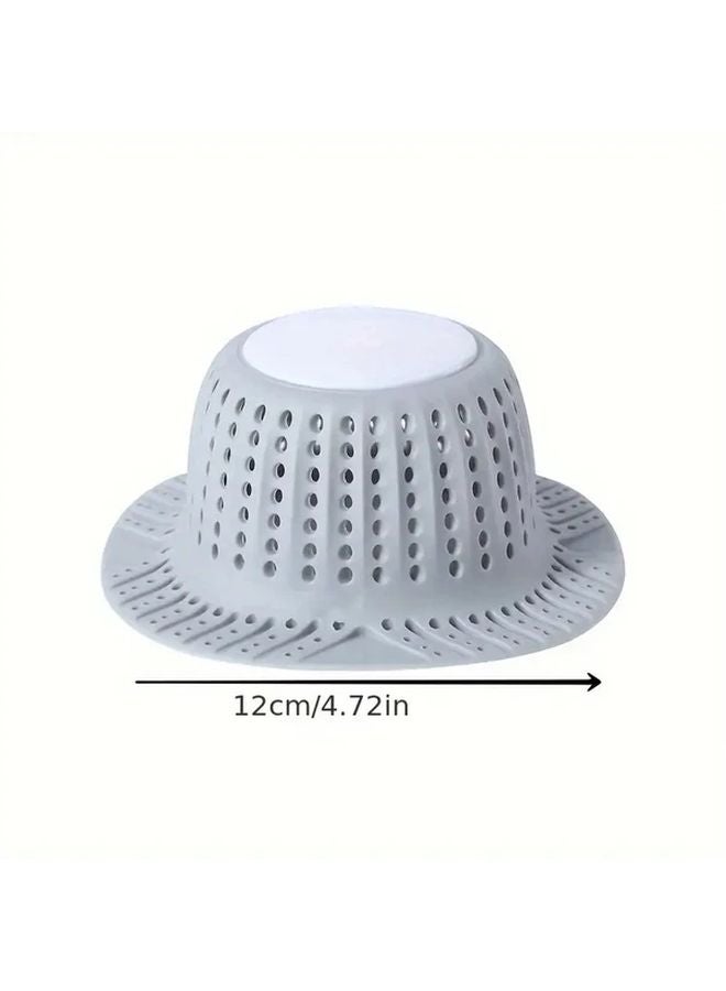Grey Foldable Drain Protector Hair Catcher for Shower Bathtub and Bathroom Sink - Image 4