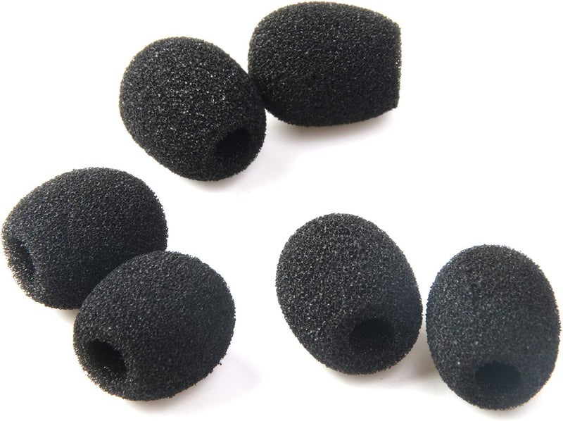 Augsun 18Pcs Lapel Microphone Clips Replacement Kit, 6Pcs Lavalier Mic Clips Metal Tie Clips Lavalier Microphone Clips, 6Pcs Windscreen Foam Cover and 6Pcs Plastic Wire Clips - Image 4
