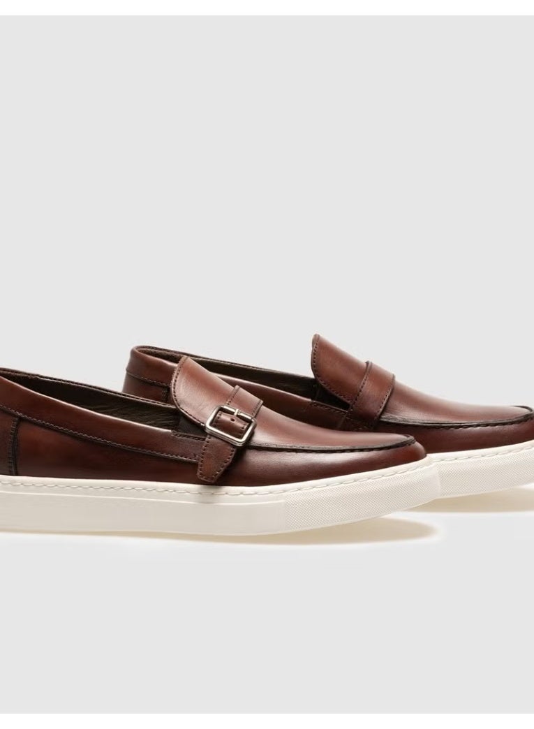 Cabani Brown Buckle Men's Casual Shoes - Image 4