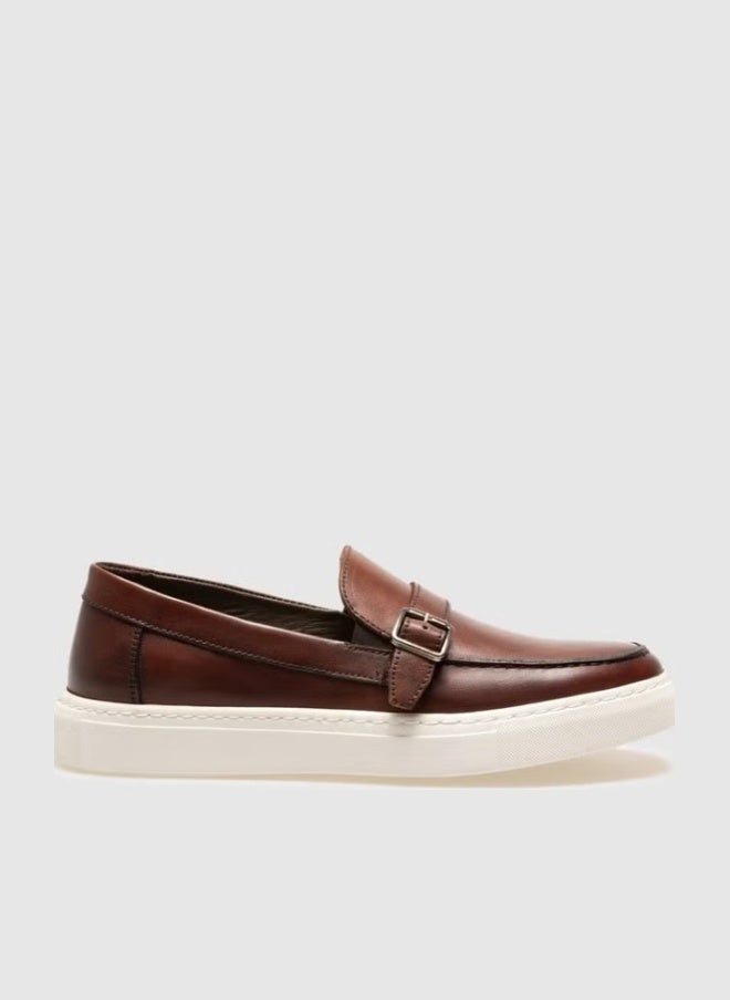 Cabani Brown Buckle Men's Casual Shoes - Image 1