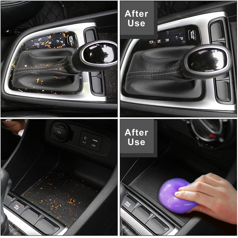 TICARVE Cleaning Gel for Car Detailing Car Vent Cleaner Cleaning Putty Gel Auto Car Interior Cleaner Dust Cleaning Mud for Cars and Keyboard Cleaner Cleaning Slime Purple - Image 5