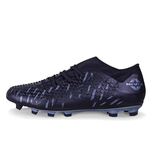 Nivia ASHTANG 2.0 Football Studs for Men, High-Performance Football Shoes, Soccer Studs, Football Sports Shoes, (Black), UK05 - Image 1