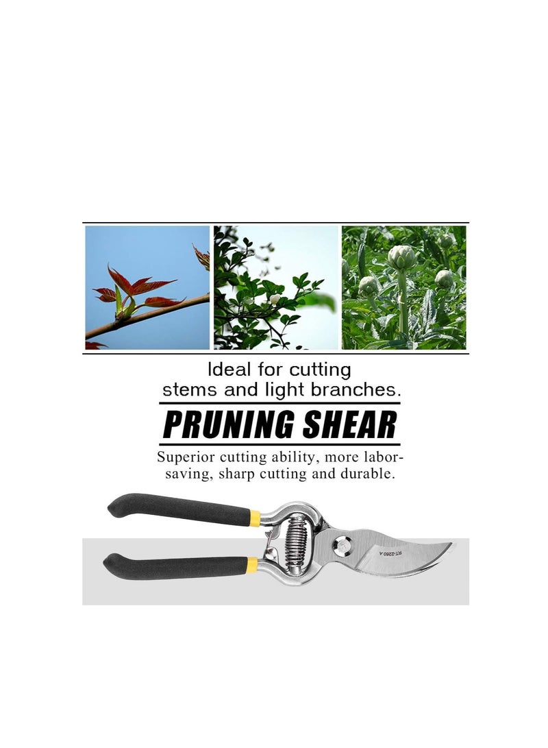 ABBASALI 8" Carbon Steel Gardening Plant Scissor Branch Pruner - Image 3