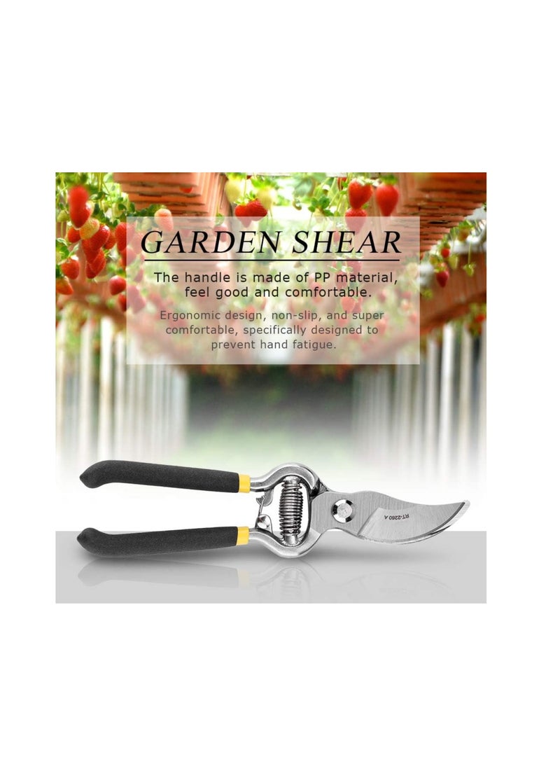 ABBASALI 8" Carbon Steel Gardening Plant Scissor Branch Pruner - Image 2