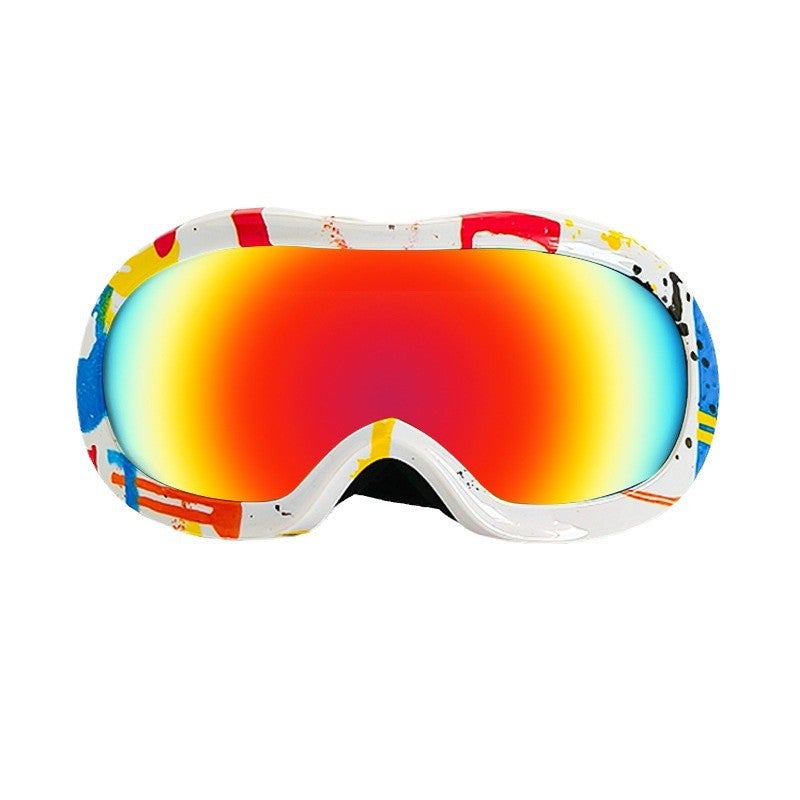 Kids Ski Goggles Double Layer Anti-fog Windproof Outdoor Snow Goggles Compatible with Prescription Glasses - Image 5