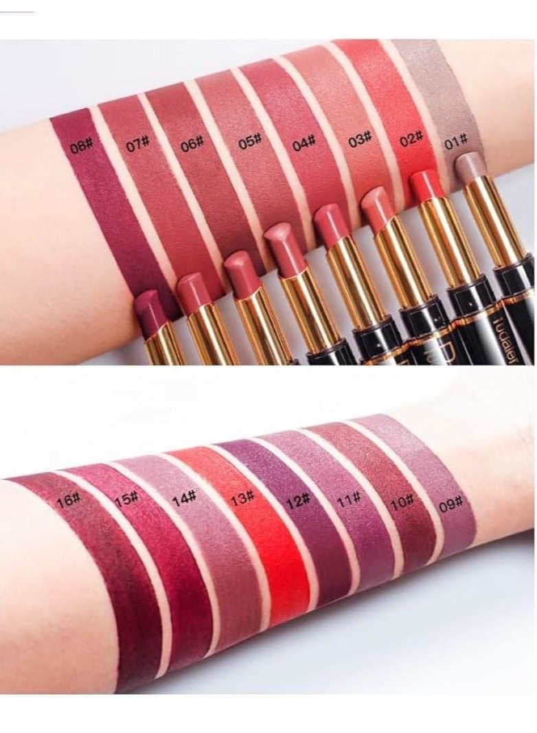 SKY-TOUCH Double Head Matte Lipstick + Lip Liner Pen Set 2 In 1 One Step Lips Makeup Waterproof Long Lasting Lipstick Durable Nude Velvet Lipstick Pen,One Size 13#  - Image 4