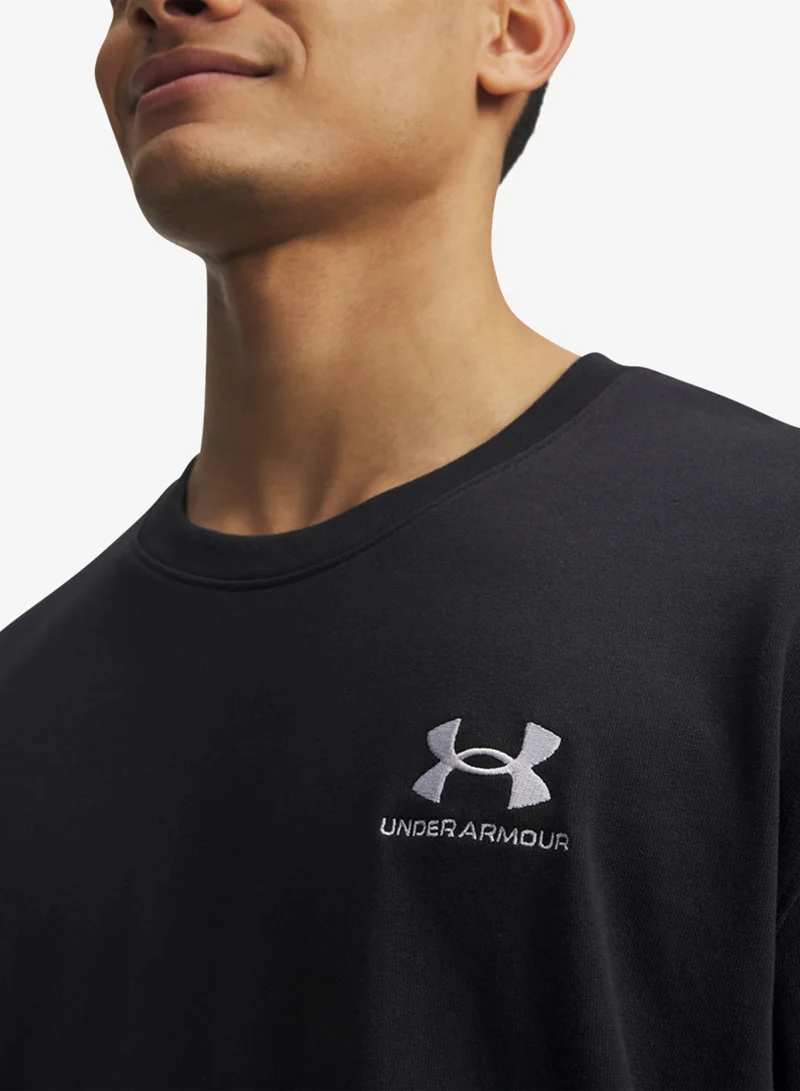 Under Armour Black /  / White Logo Heavyweight T-Shirt for Men | Best Price UAE