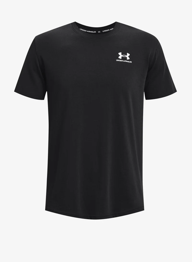 Under Armour Black /  / White Logo Heavyweight T-Shirt for Men | Best Price UAE