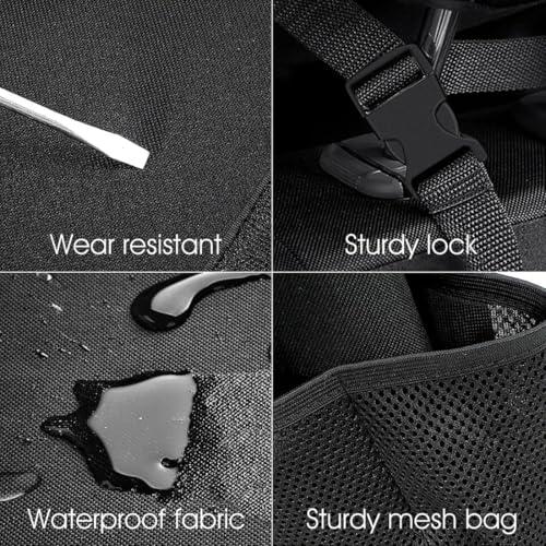 TAZLYN Car interior Car accessories 2025 Back Seat storage Trunk organiser with Adjustable Straps With 8 Large Storage Pockets Nylon Backseat Trunk Organizer Bag For SUV & Car Hanging (PACK OF1)Black - Image 5