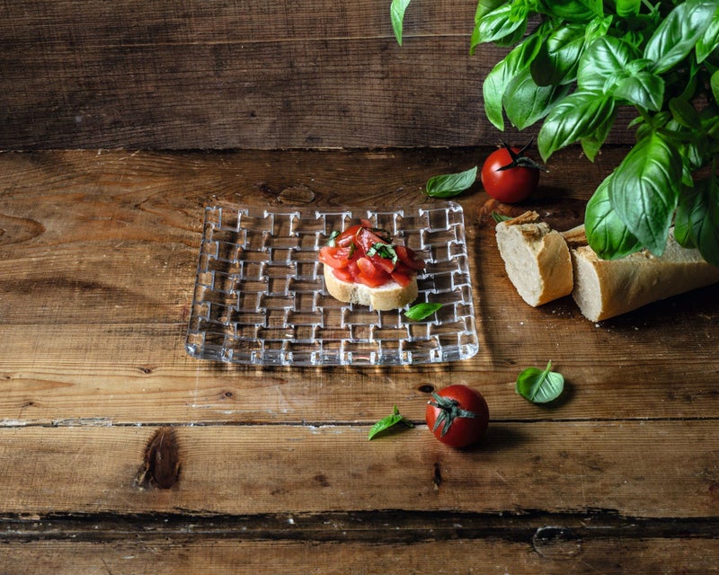 Nachtmann Bossa Nova Collection, Square Platter, Set of 2, Serving Tray, Plate for Food, Charcuterie, Appetizer, Snack, and Dessert Platters, 8.3 Inch, Dishwasher Safe - Image 3