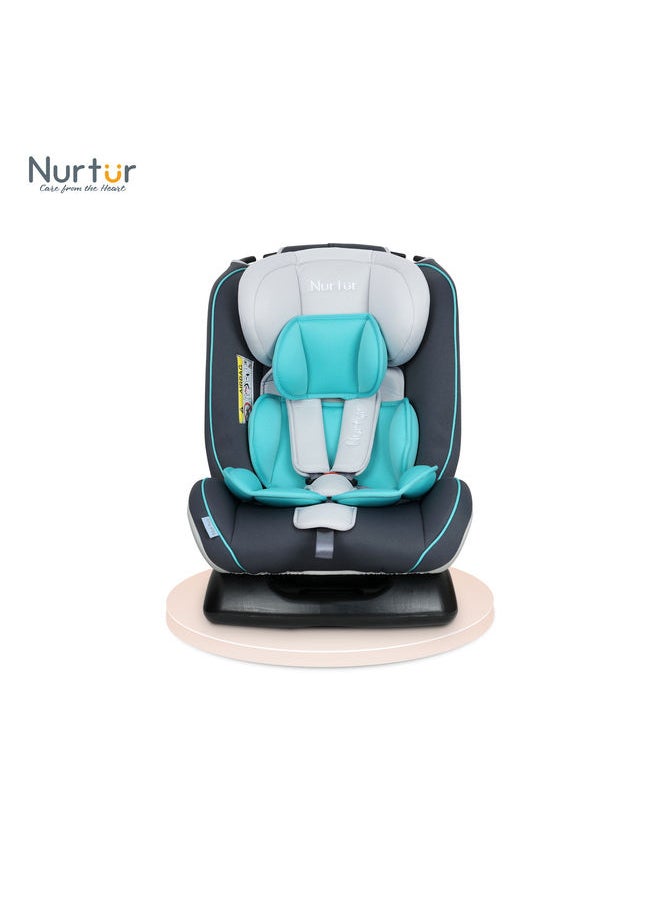 Nurtur Otto BabyKids 4in1 مقعد السيارة 4 أوضاع للإمالة 5 نقاط حزام أمان 10 مستويات مسند رأس قابل للتعديل من 0 أشهر إلى 12 سنة مجموعة 0123 حتى 36 كجم منتج رسمي  - Image 3
