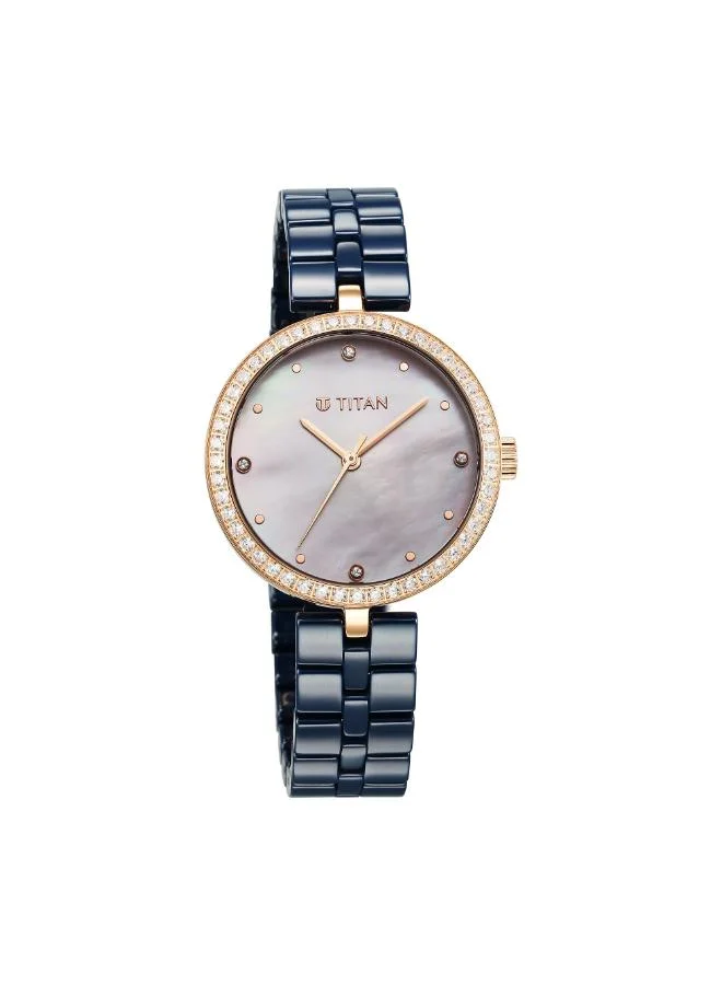تيتان Women Analog Display Watch With Blue Ceramic Strap - 95215KC03