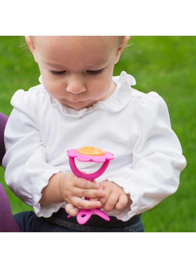 Innobaby Original Teethin' Smart Ez Grip Flower Teether Rattle And Sensory Toy For Babies And Toddlers. Bpa Free Teether - Image 3