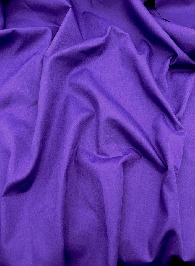 EOVEA - Cotton Polyester Fabric by The Yard - 60" Wide Broadcloth Fabric, Soft, Lightweight & Breathable Material for Lining, Curtains, Bedding, Skirts, Sewing Projects (Purple, 1 Yard) - Image 2