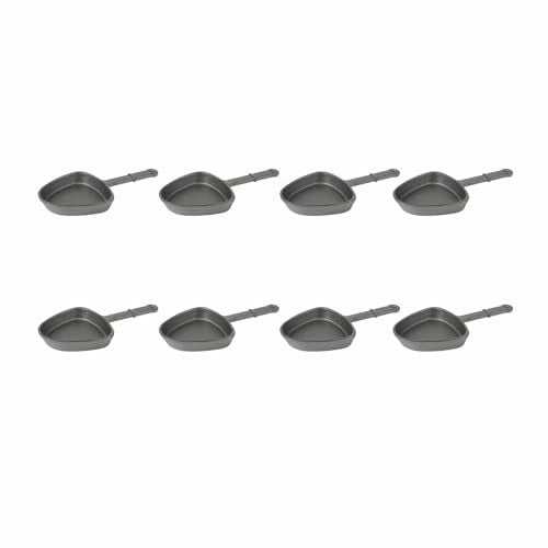 HAWOK Pre-seasoned Triangle Shape Mini Raclette Grill Pans, Barbecue Cheese Melt Pans, Mini Grill Cheese Pans, Raclette Dishes(8 pcs) - Image 3