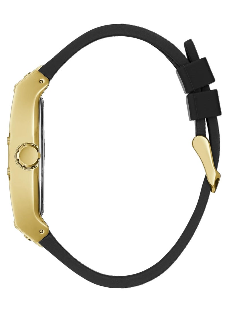 GUESS Men's Analog Tonneau Shape Silicone Wrist Watch GW0386G3 - 43 Mm - Image 4