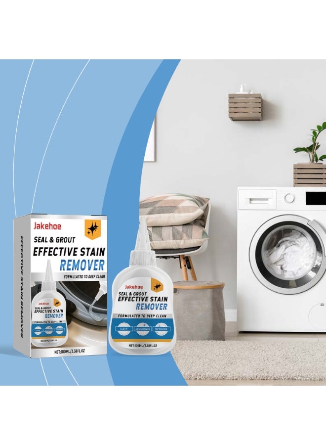 Seal  Grout Effective Stain Remover, 100ml Mold Stain Remover Gel Cleaner Heavy Duty Stain Cleaner for Front Loader Washing Machine Seal, Bathroom Grout, Shower, Caulk - Front Load Washer Cleaning S - Image 2