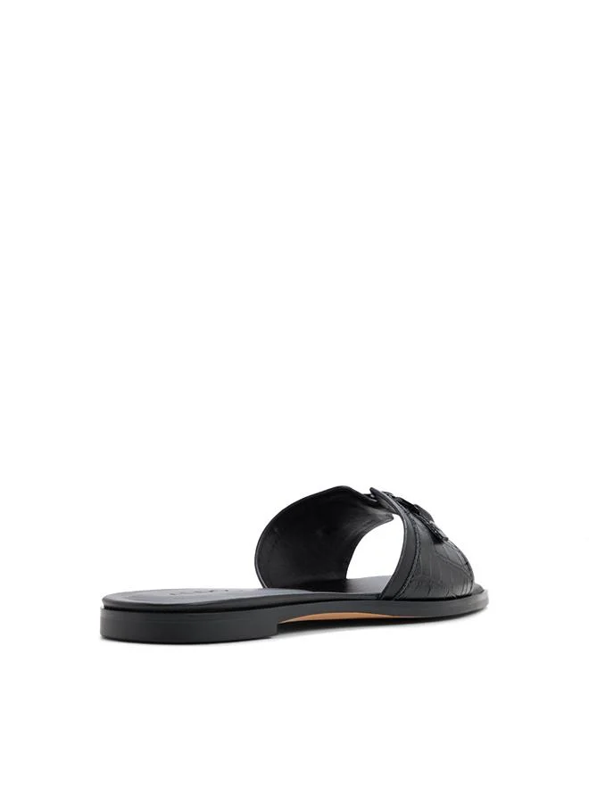 Aldo  Alo Ladies Black Flat Sandals for Women | Best Price UAE