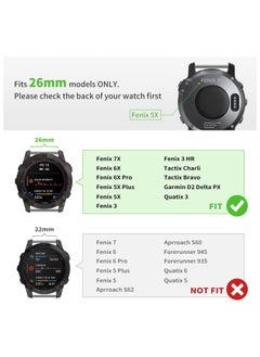 Y&D Watch Band for Garmin Fenix 7X 6X 5X Plus 26mm Titanium Metal Quick Release Easy Fit Bands with Double Button Clasp Pro Smartwatch  - Image 3