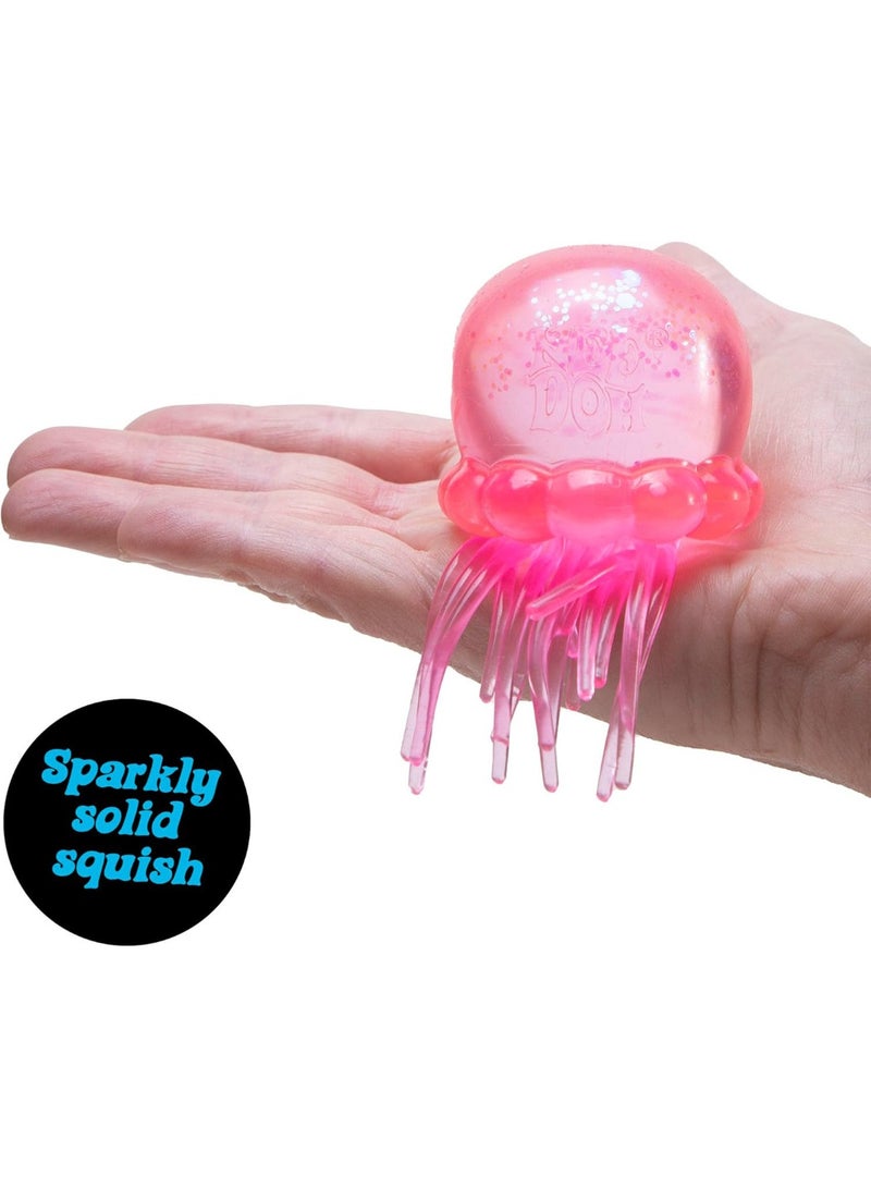 Needoh NEE DOH Jelly Squish | Jelly-like Stress-Relieving Toy with Swinging Tentacles - A Sensory Relief Tool (Pink) - Image 2
