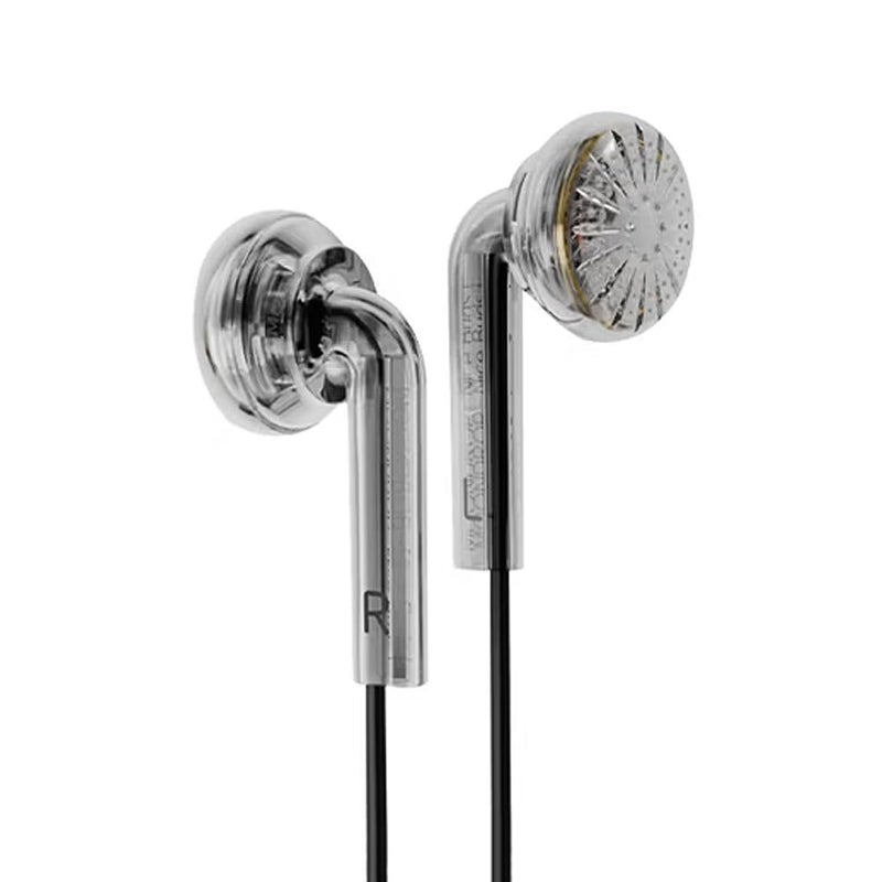 Moondrop Nice Buds Flat-Headed Earbuds with 3.5mm Stereo Plug (Transparent No Mic) - Image 1