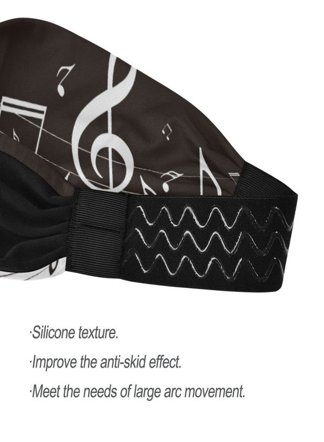 OTVEE Piano Key Musical Note Headband for Women, Elastic Headwraps Hair Band Sweatband - Image 3